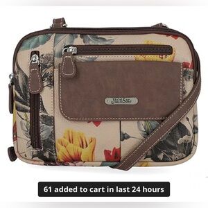 🌸 MultiSac Floral Zippy Crossbody Bag 🌸
